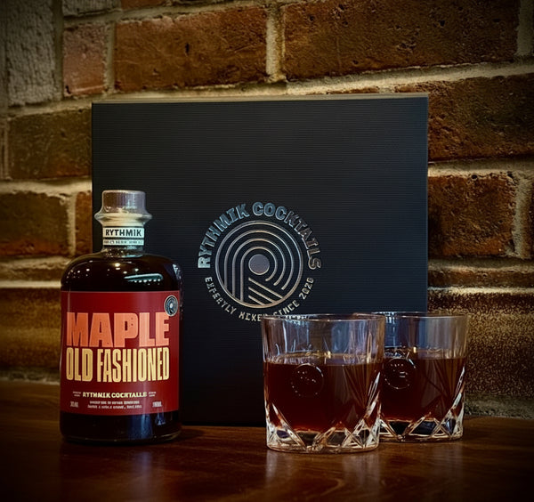 Maple Old Fashioned Gift Set with Crystal Glasses